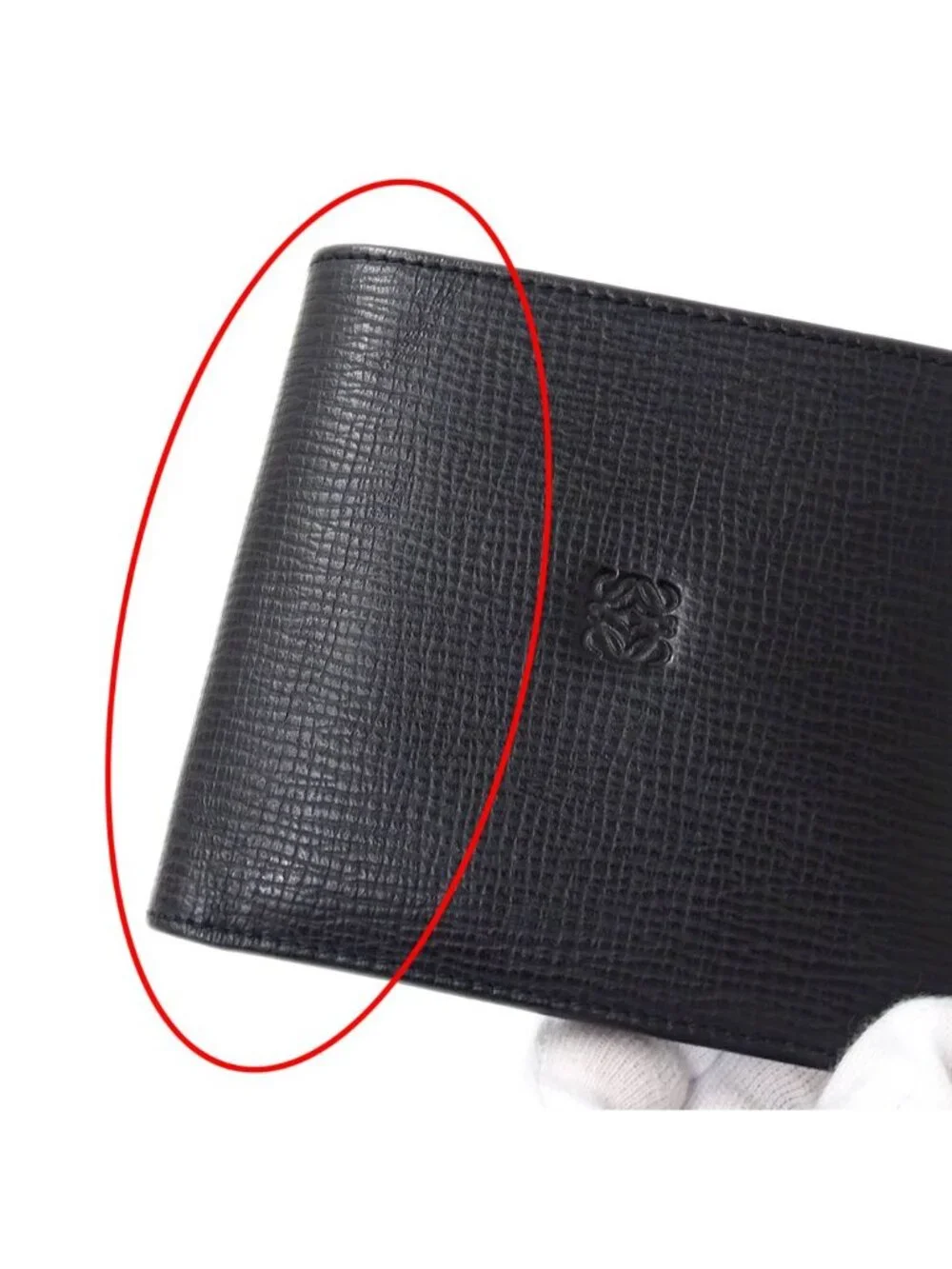Loewe Wallet Bifold Leather Black Mini Small